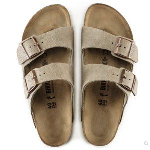 Arizona Suede Leather Taupe Birkenstocks 9/9.5
